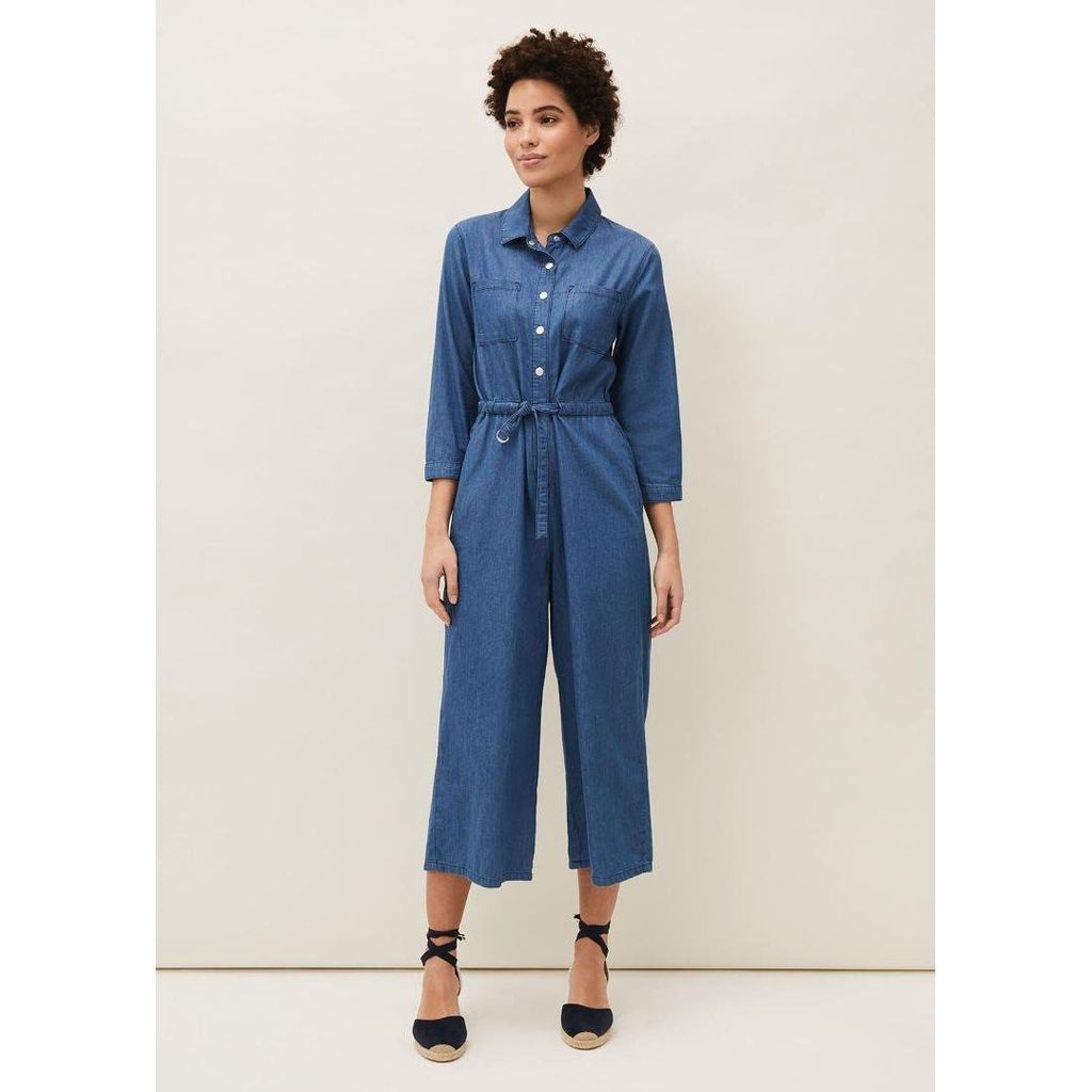 Phase Eight Jarah Denim Jumpsuit - Chambray - Beales department store