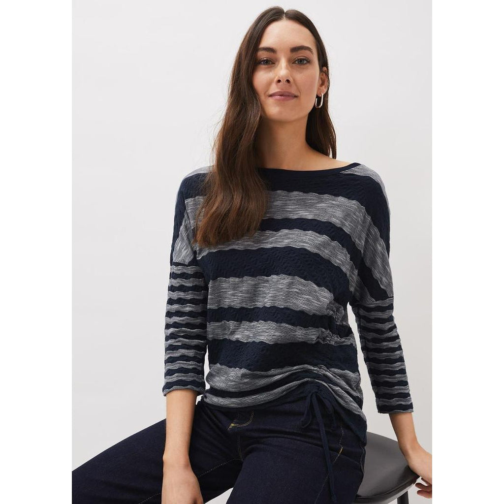 Phase Eight Jinny Stripe Top - Navy/Multi - Beales department store