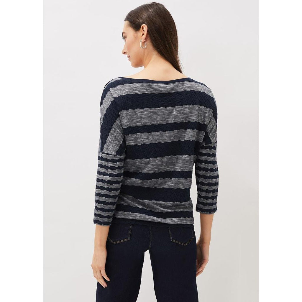 Phase Eight Jinny Stripe Top - Navy/Multi - Beales department store