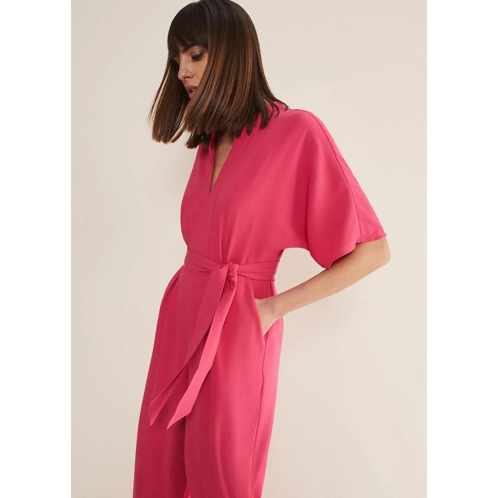 Phase Eight Jiya Batwing Jumpsuit - Pink - Beales department store