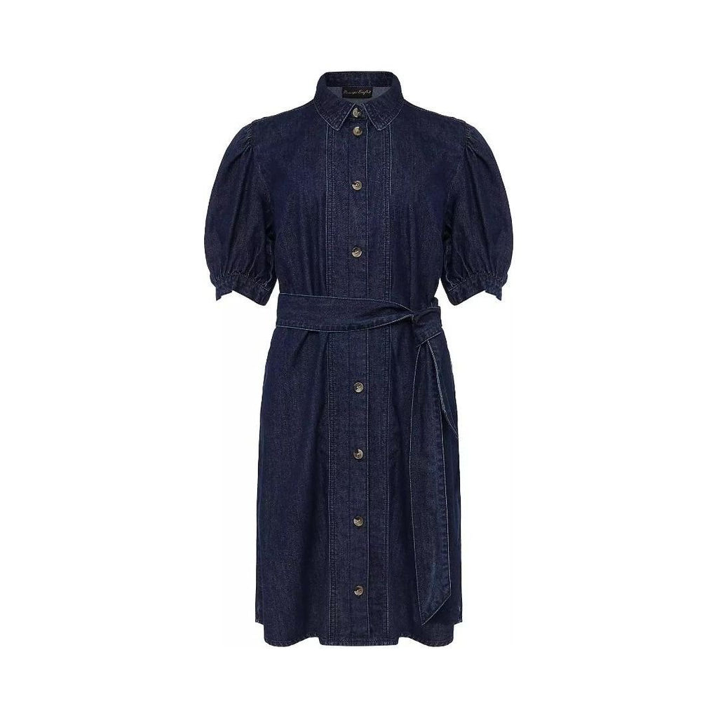 Phase Eight Josephine Denim Puff Sleeve Dress - Indigo - Beales department store