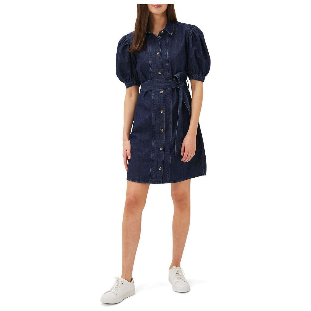 Phase Eight Josephine Denim Puff Sleeve Dress - Indigo - Beales department store