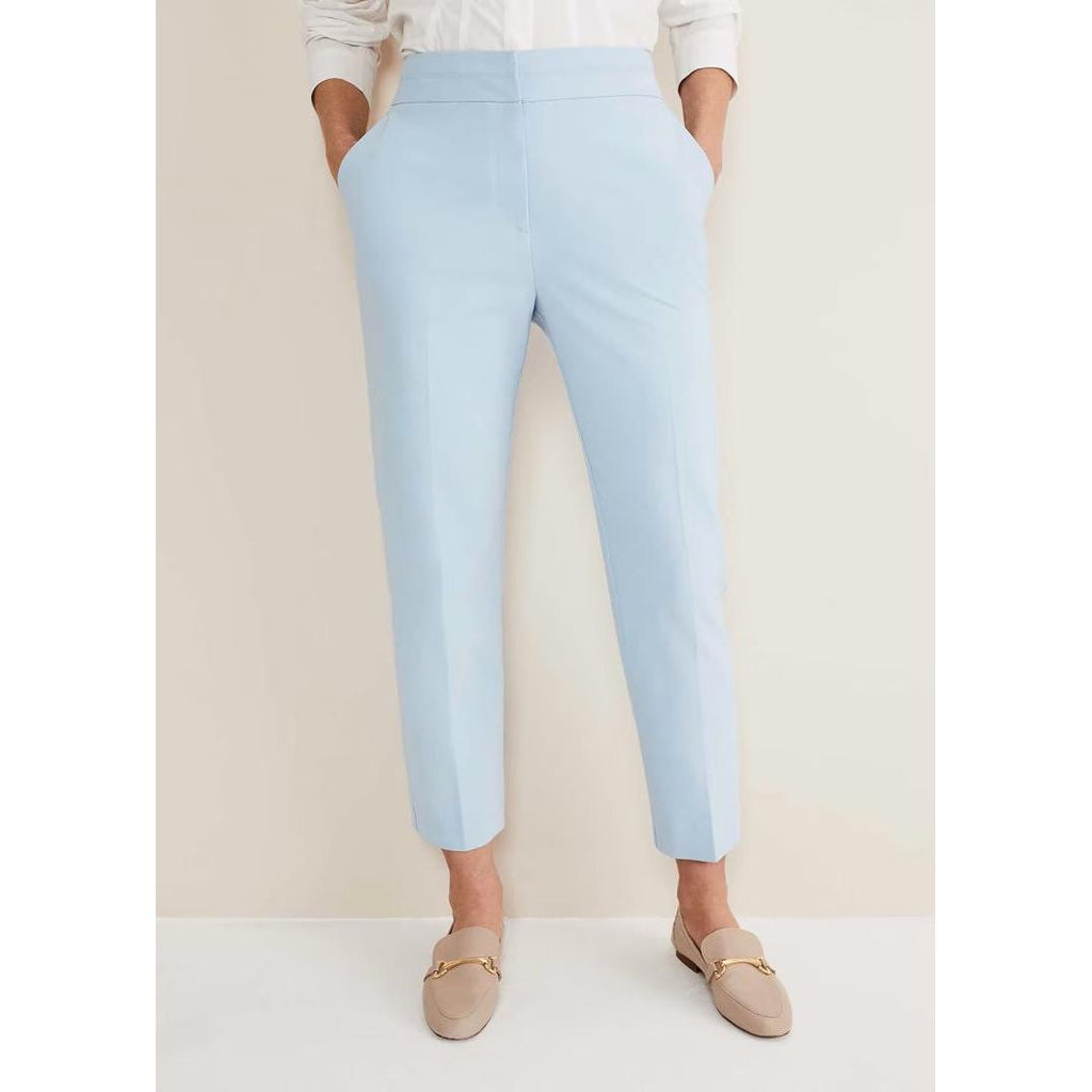 Phase Eight Julianna Cropped Straight Leg Trousers - Cornflower Blue - Beales department store