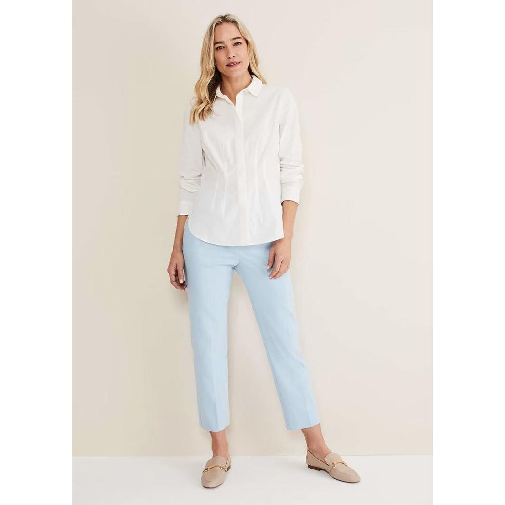 Phase Eight Julianna Cropped Straight Leg Trousers - Cornflower Blue - Beales department store