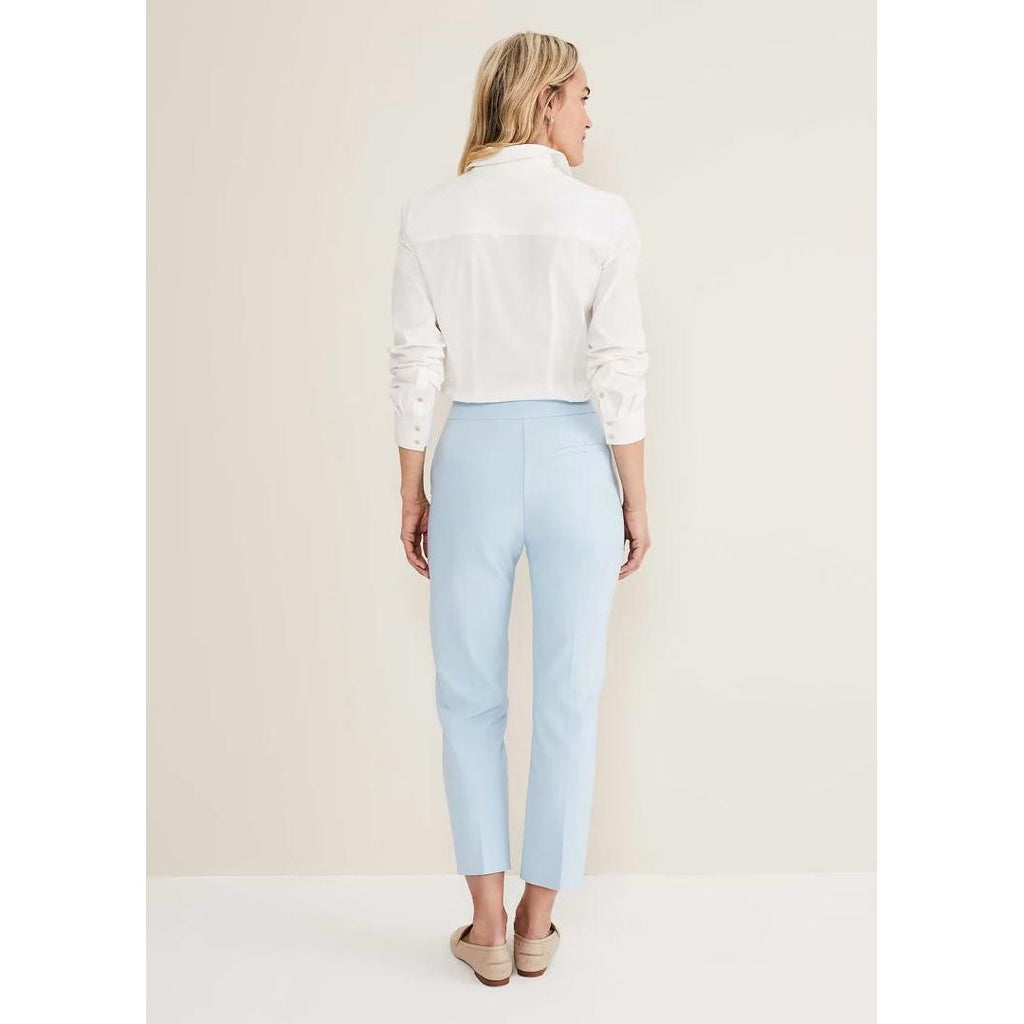 Phase Eight Julianna Cropped Straight Leg Trousers - Cornflower Blue - Beales department store