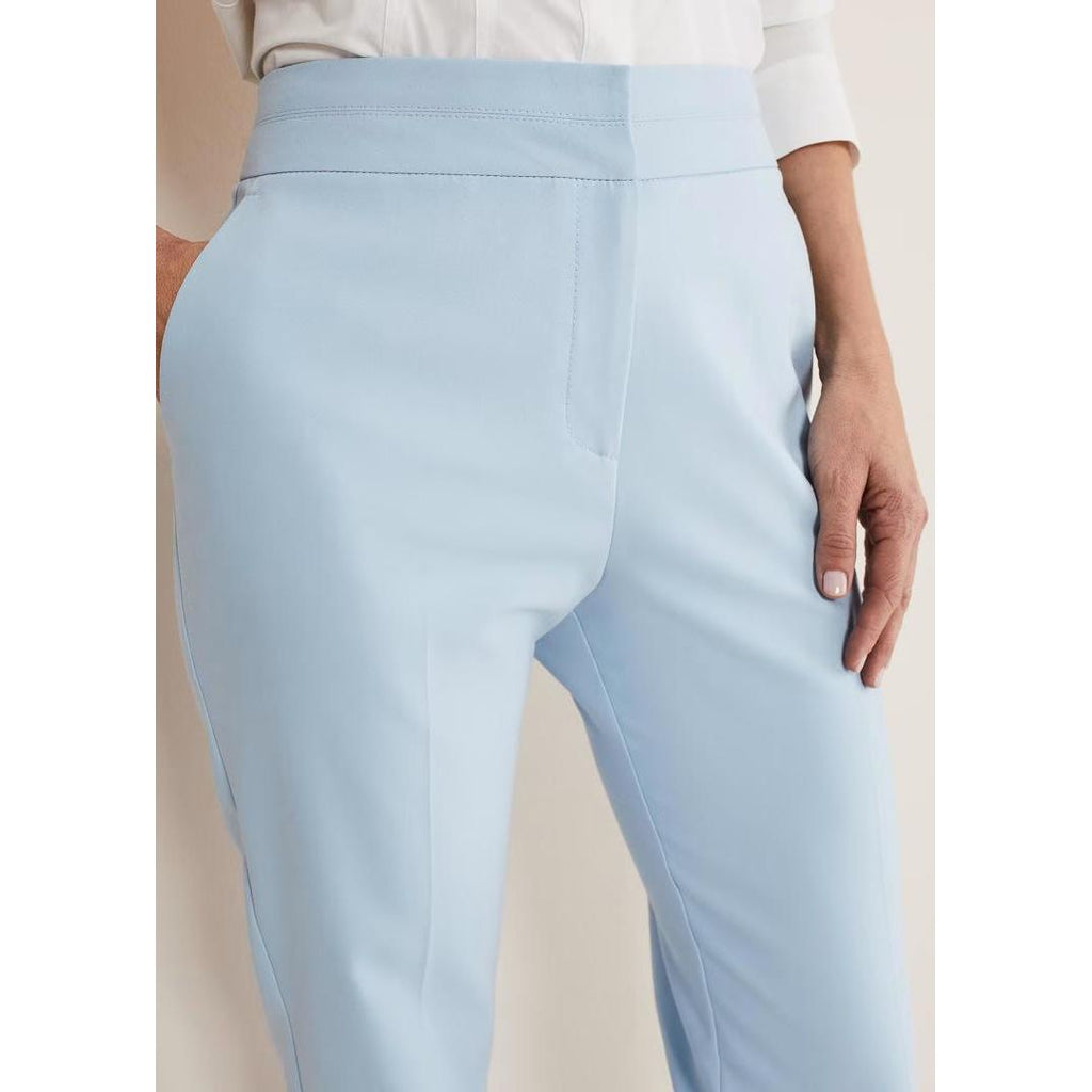 Phase Eight Julianna Cropped Straight Leg Trousers - Cornflower Blue - Beales department store