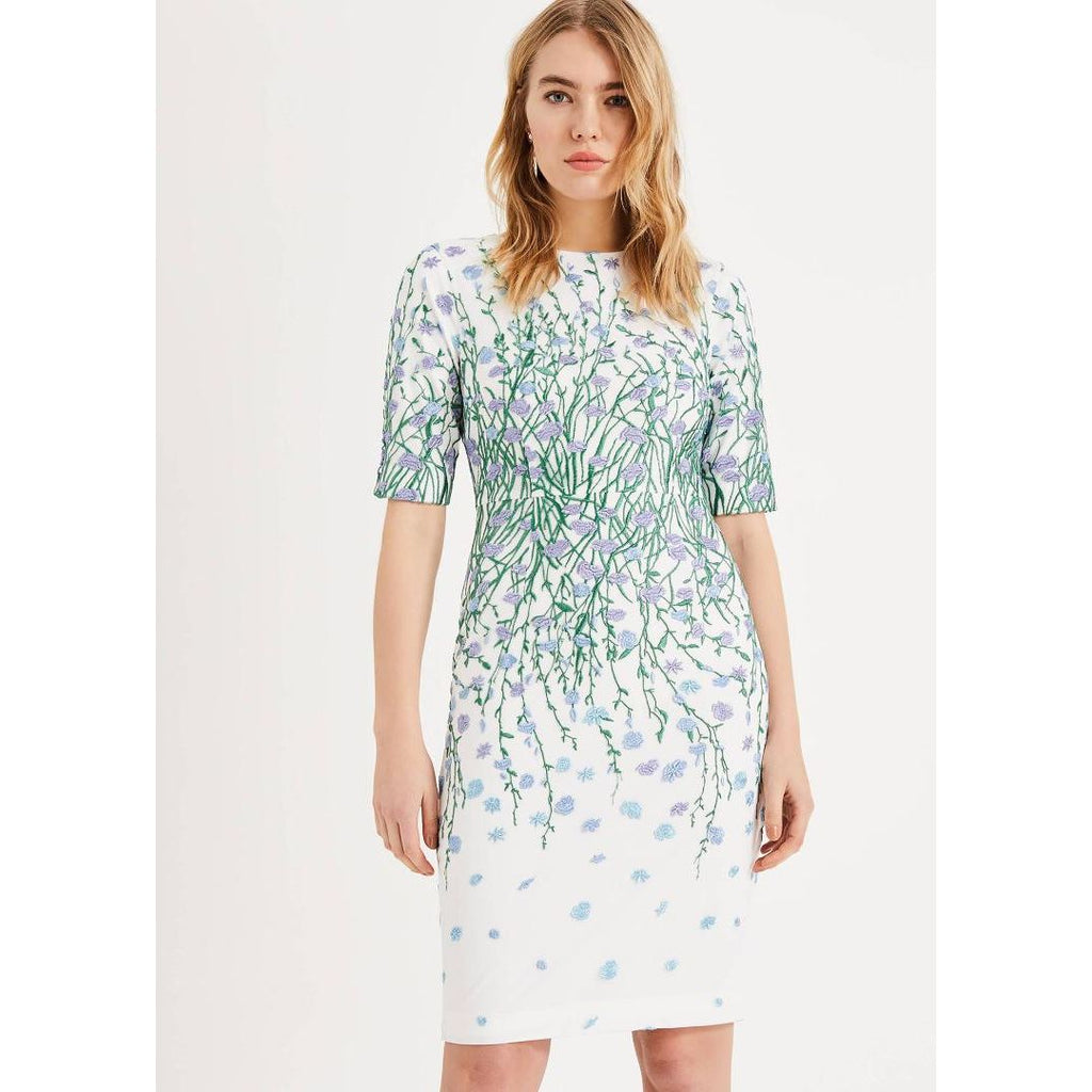 Phase Eight Julie Embroidered Flower Dress Size 14 - Beales department store