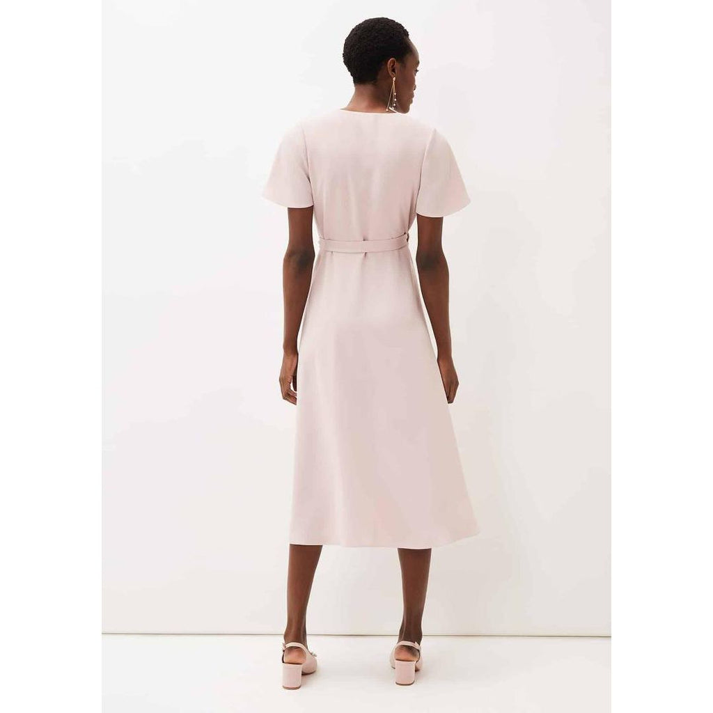 Phase Eight Julissa Frill Wrap Dress - Antique Rose - Beales department store