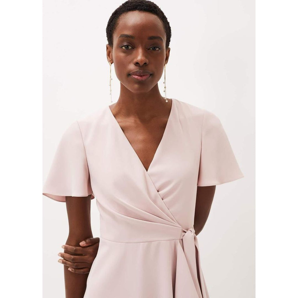 Phase Eight Julissa Frill Wrap Dress - Antique Rose - Beales department store