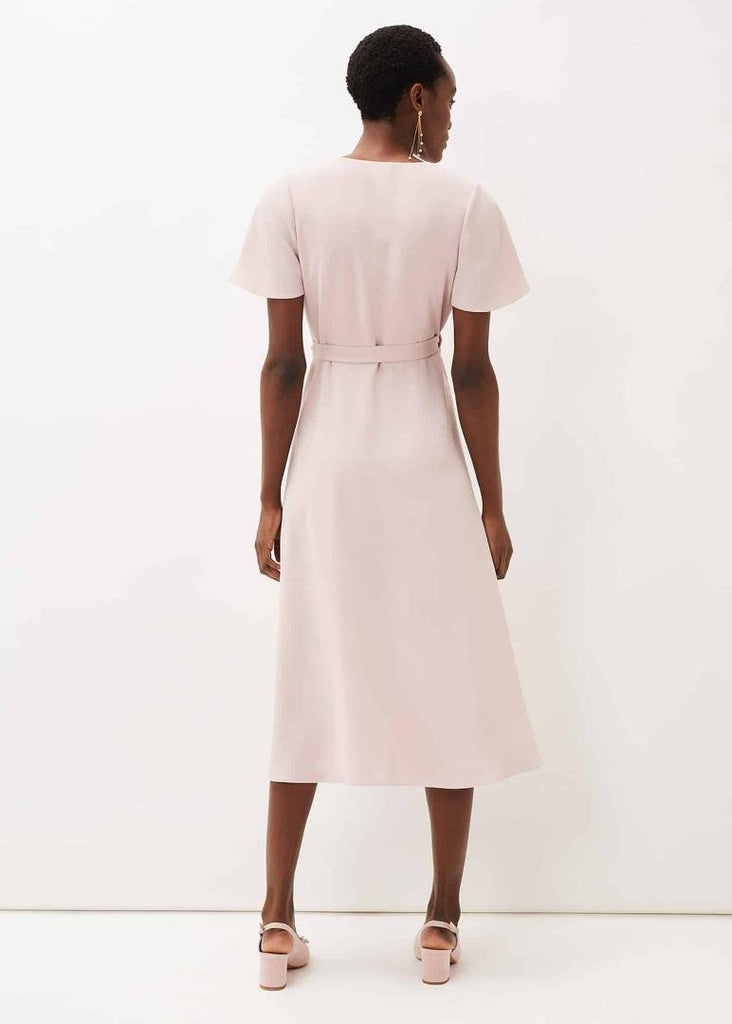 Phase Eight Julissa Frill Wrap Dress - Antique Rose - Beales department store