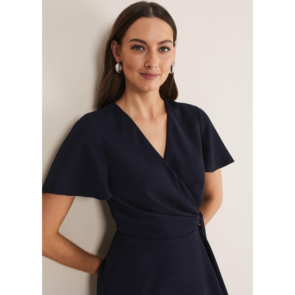 Phase Eight Julissa Frill Wrap Dress - Navy - Beales department store