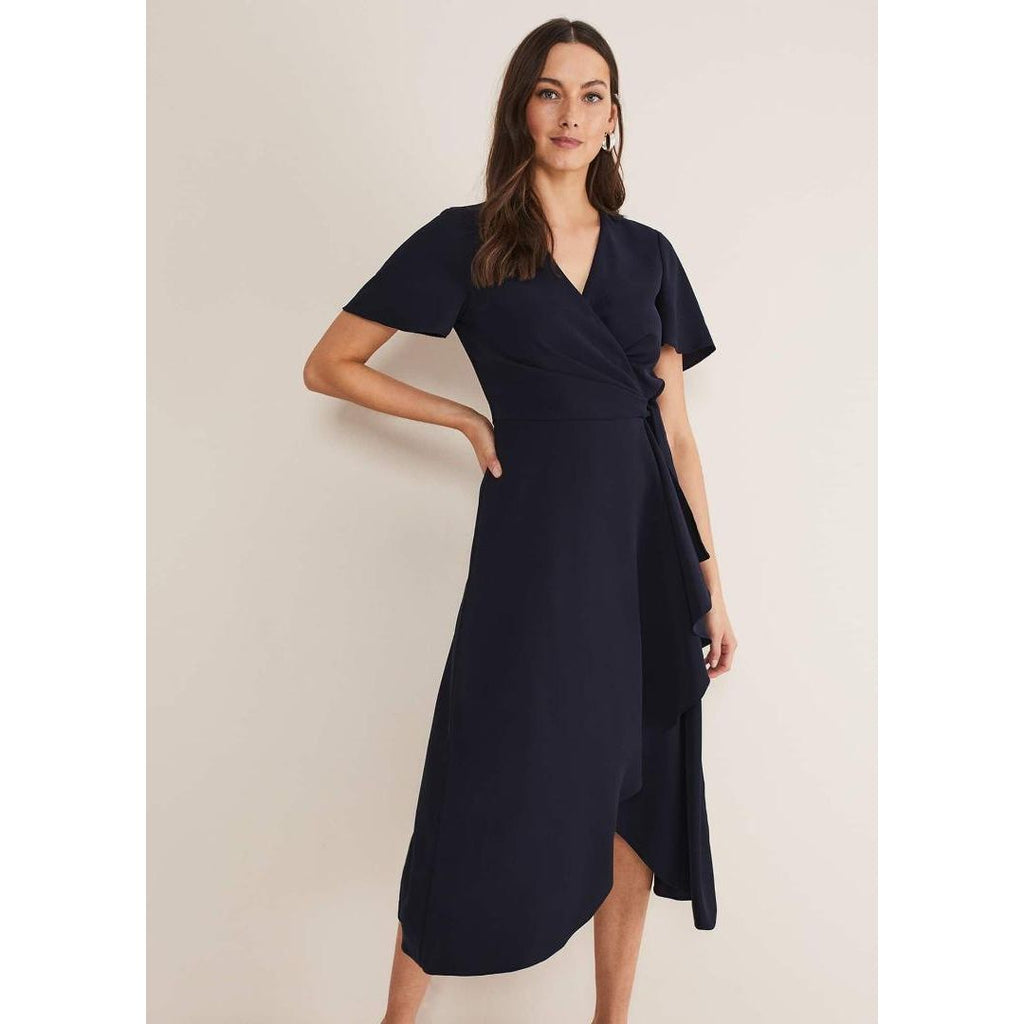 Phase Eight Julissa Frill Wrap Dress - Navy - Beales department store