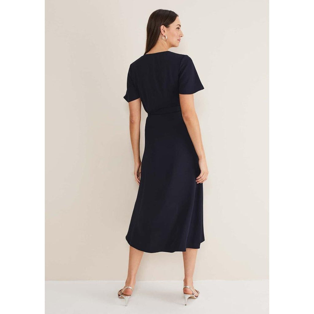 Phase Eight Julissa Frill Wrap Dress - Navy - Beales department store