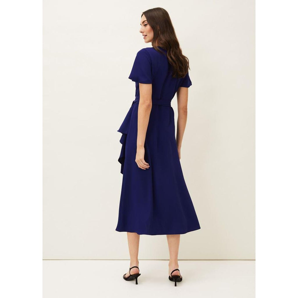 Phase Eight Julissa Frill Wrap Dress - Royal Blue - Beales department store