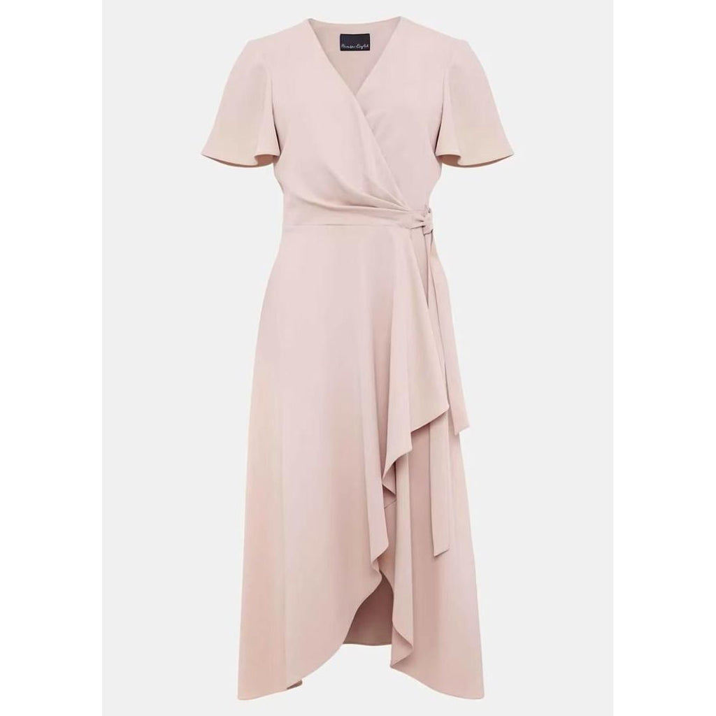 Phase Eight Julissa Frill Wrap Midi Dress - Antique Rose - Beales department store