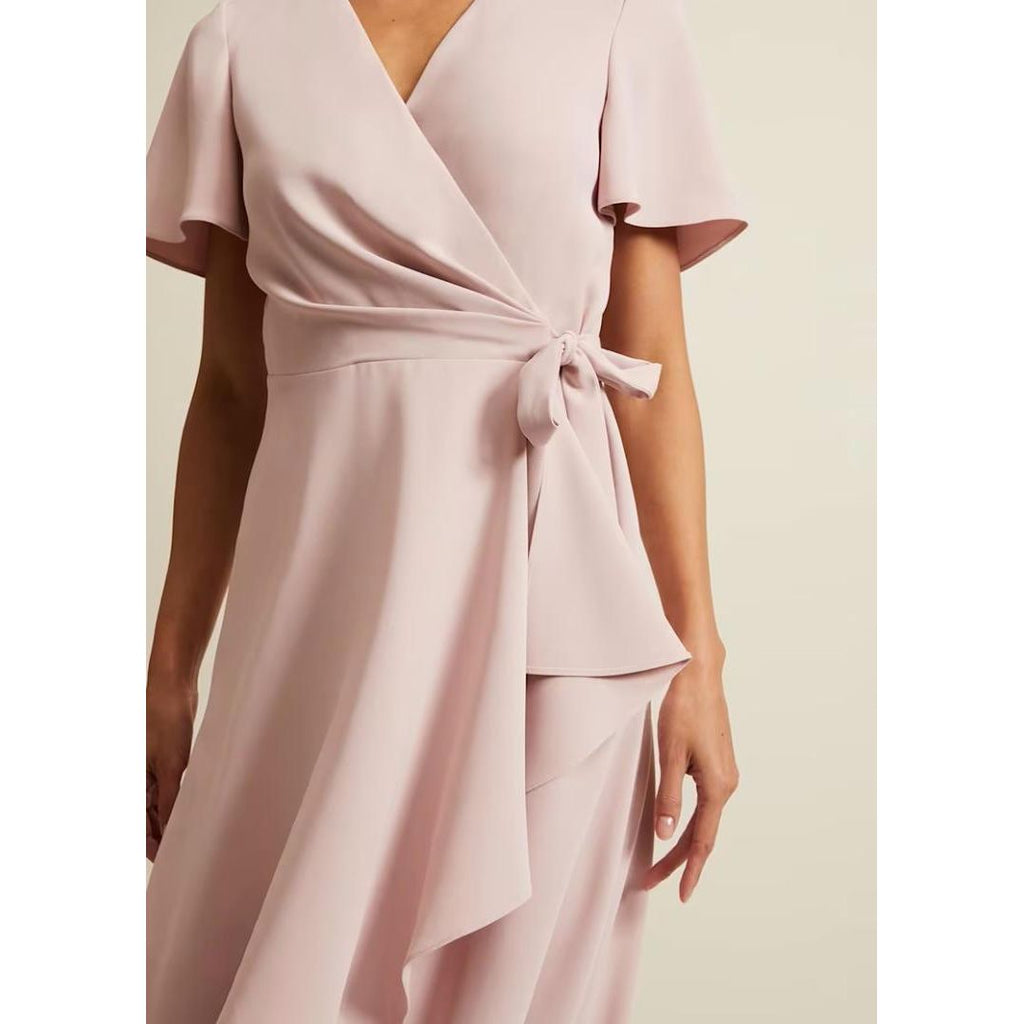 Phase Eight Julissa Frill Wrap Midi Dress - Antique Rose - Beales department store