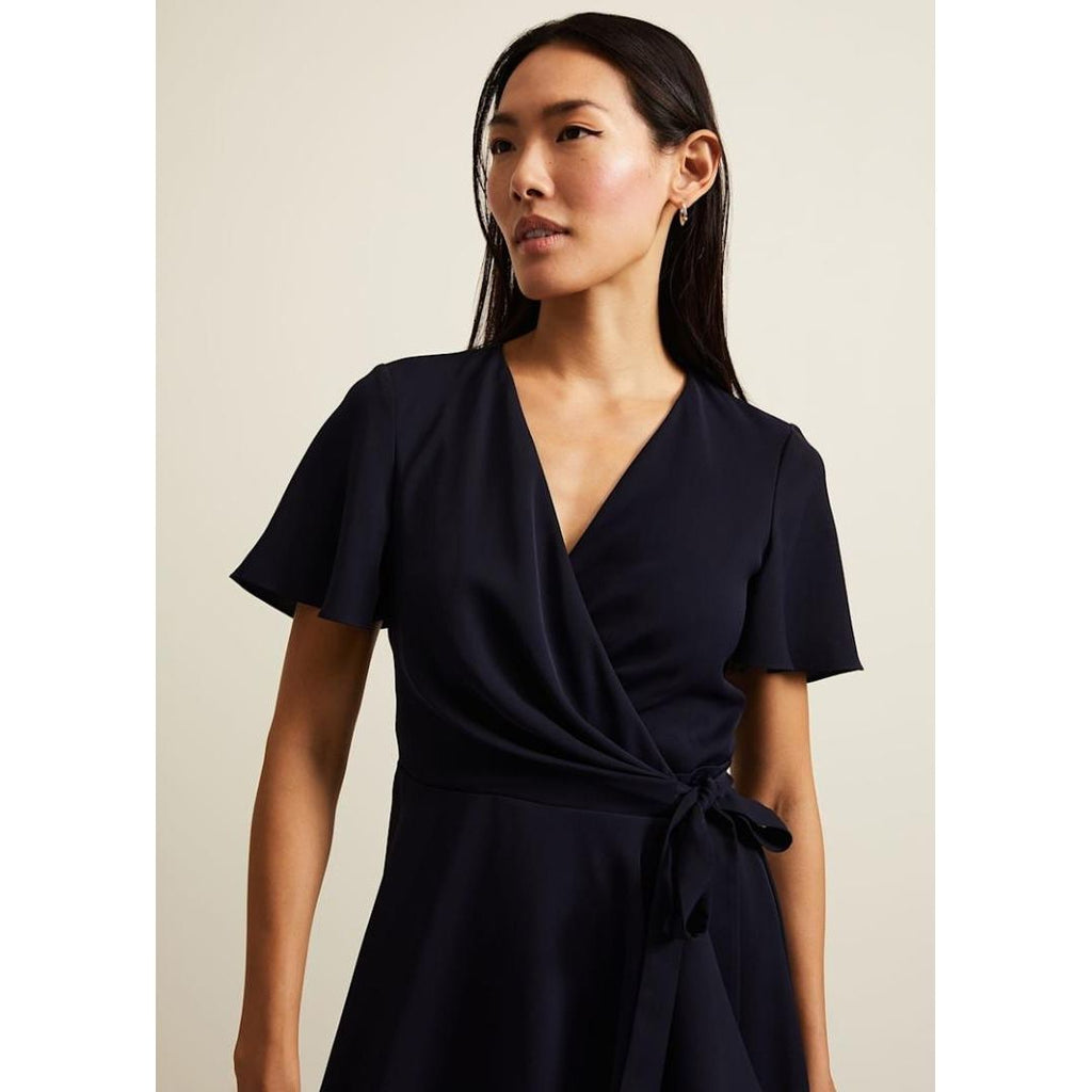 Phase Eight Julissa Navy Frill Wrap Dress - Navy - Beales department store