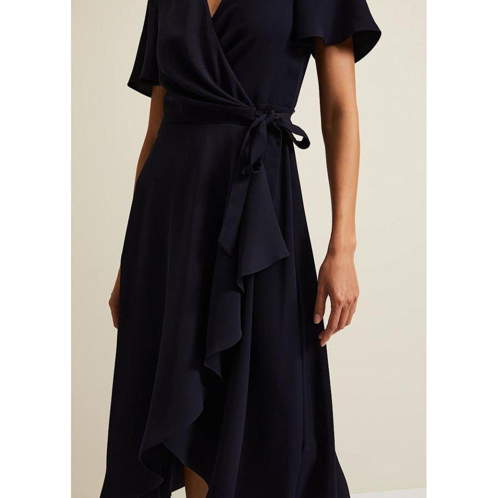 Phase Eight Julissa Navy Frill Wrap Dress - Navy - Beales department store