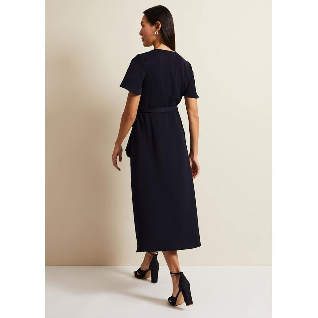 Phase Eight Julissa Navy Frill Wrap Dress - Navy - Beales department store