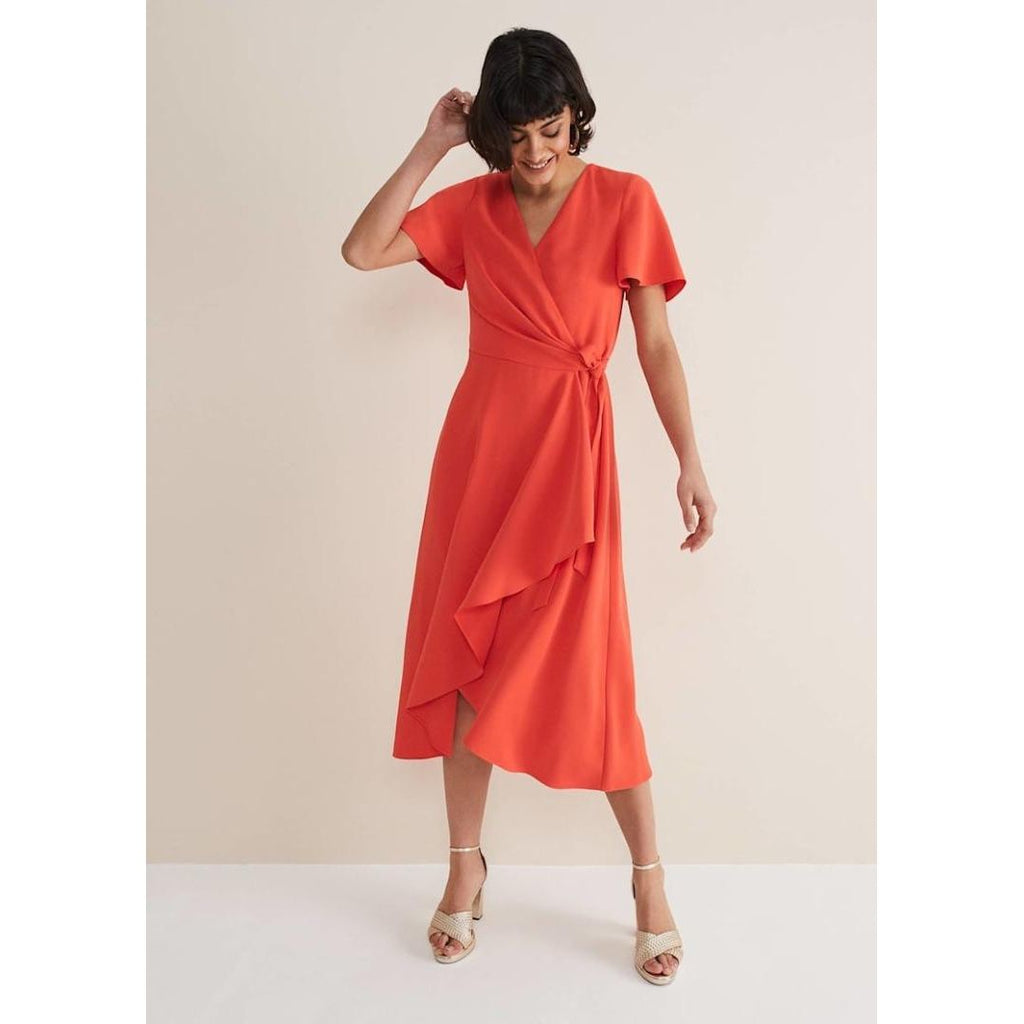 Phase Eight Julissa Wrap Dress - Vermillion - Beales department store