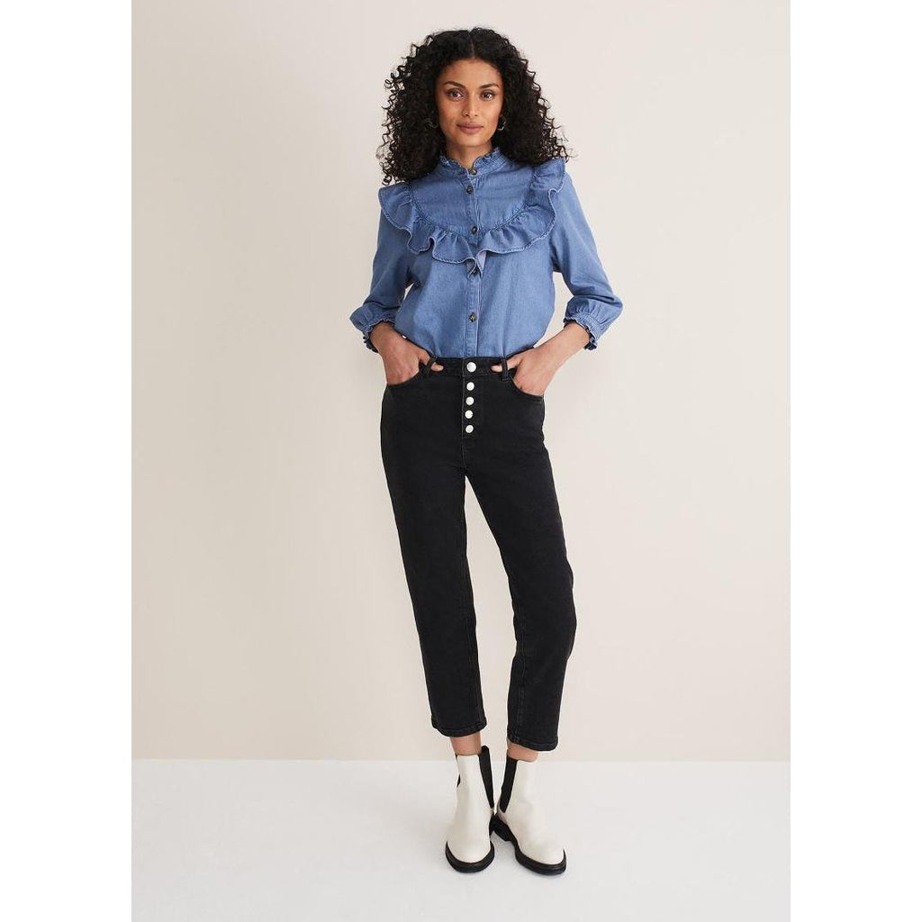 Phase Eight Karlie Button Jeans - Black - Beales department store