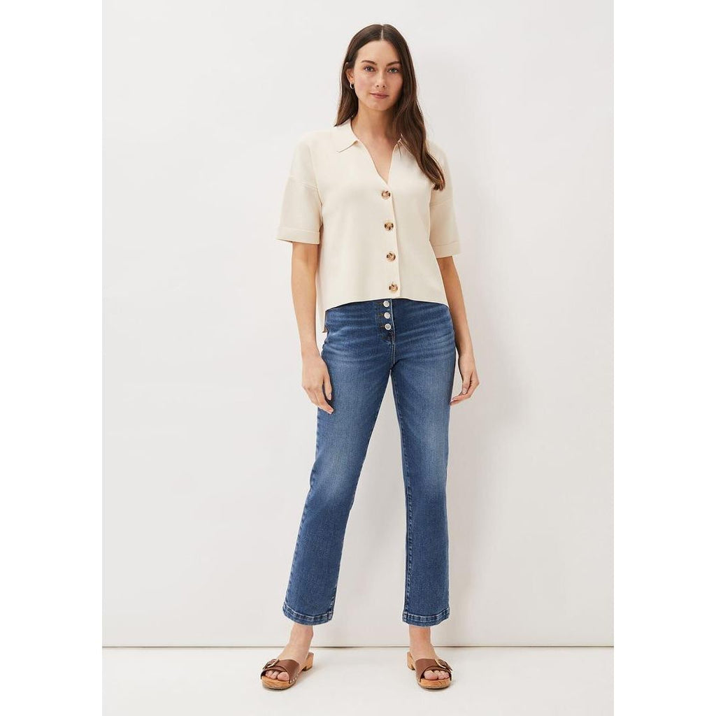 Phase Eight Karlie Straight Leg Jeans - Mid Wash - Beales department store