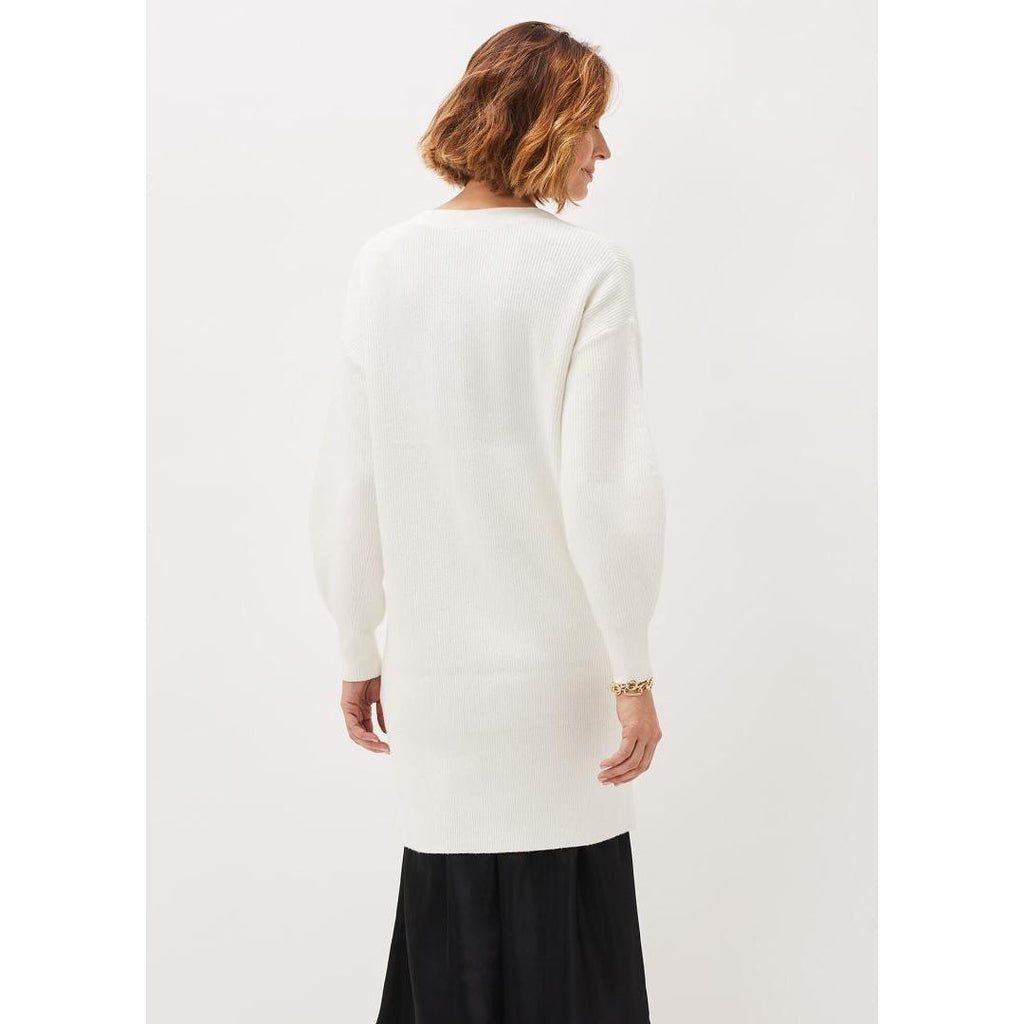 Phase Eight Kat Longline Cardi - Winter White - Beales department store