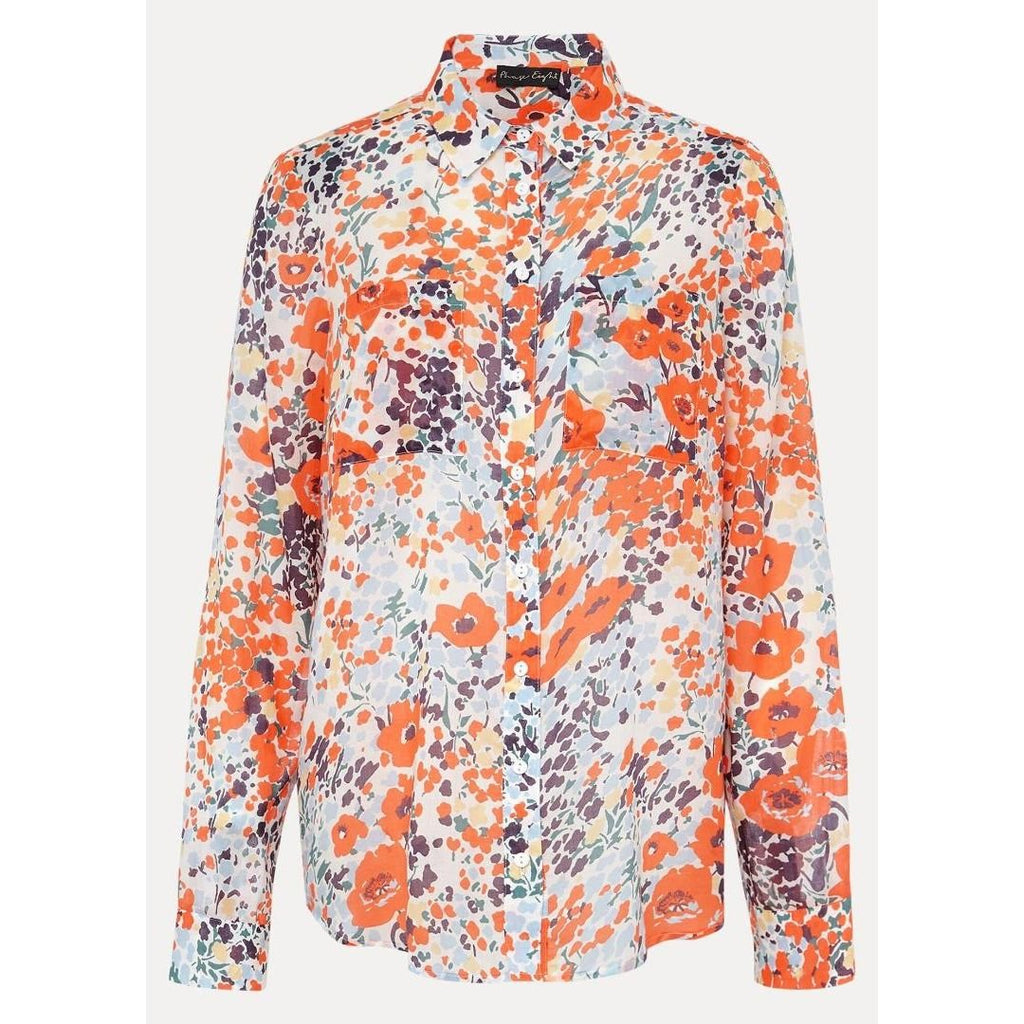 Phase Eight Katie Cotton Floral Blouse - Multi - Beales department store