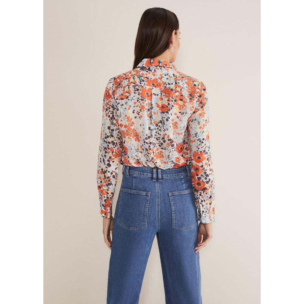 Phase Eight Katie Cotton Floral Blouse - Multi - Beales department store