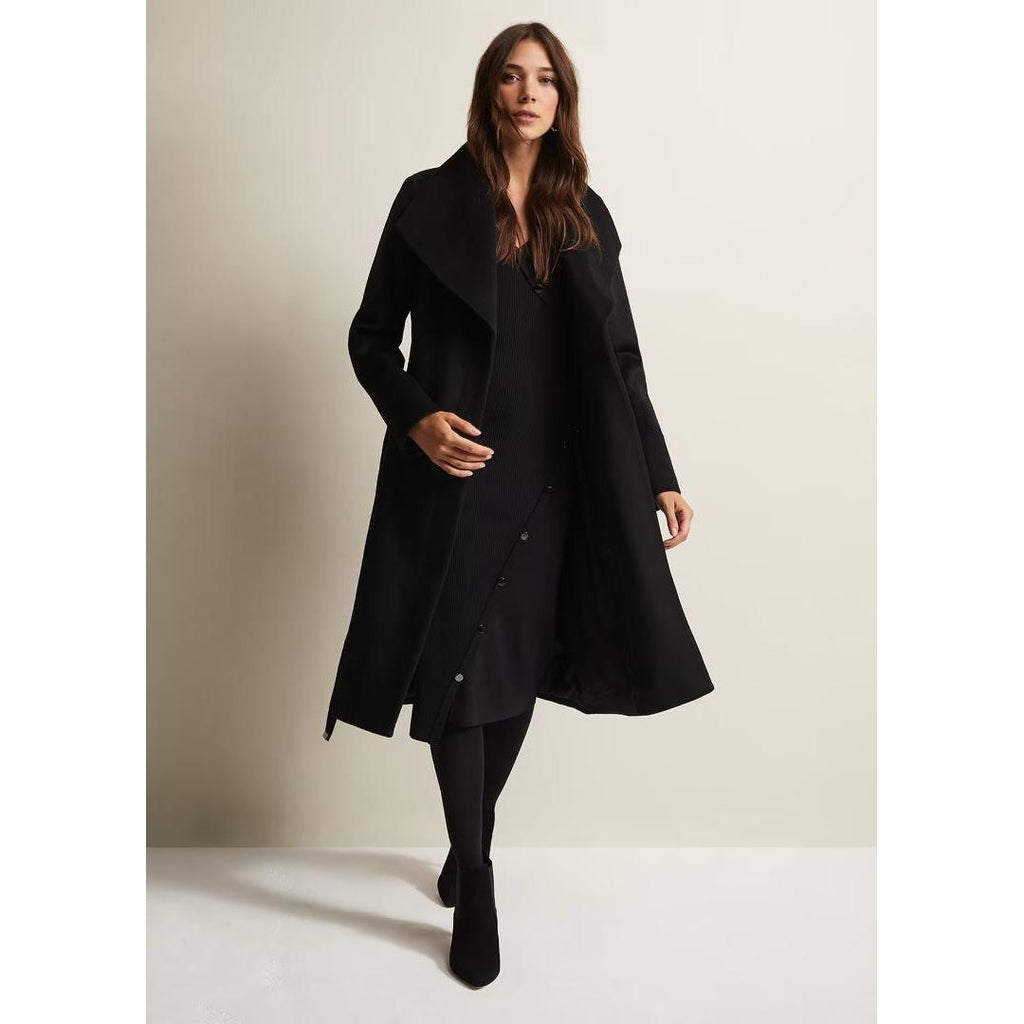 Phase Eight Kellia Black Knitted Midi Dress - Black - Beales department store