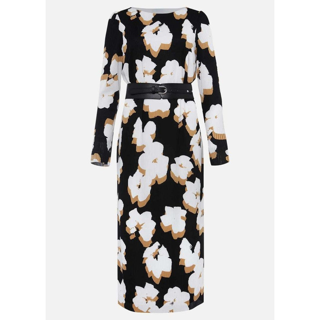 Phase Eight Kinzlee Printed Jersey Dress - Black/Ivory - Beales department store