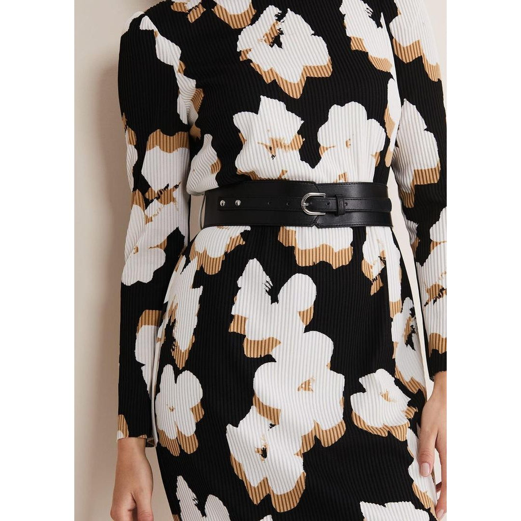 Phase Eight Kinzlee Printed Jersey Dress - Black/Ivory - Beales department store