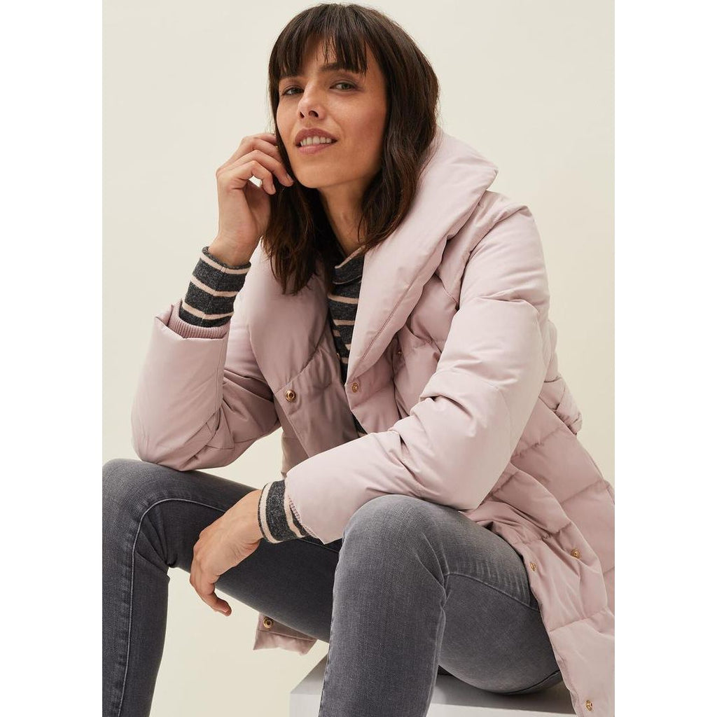 Phase Eight Kyra Short Wrap Puffer Coat - Pale Pink - Beales department store