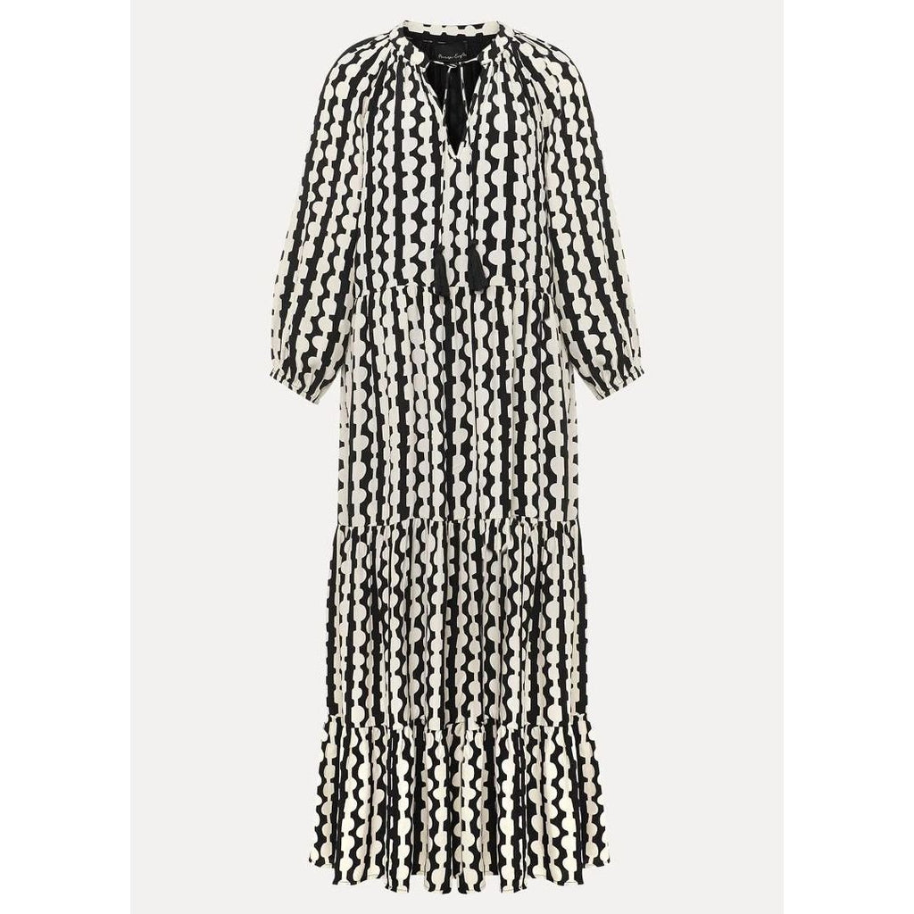 Phase Eight Lara Midi Dress - Black/Ivory - Beales department store