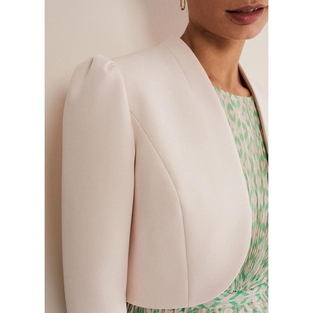 Phase Eight Leanna Cropped Jacket - Cameo - Beales department store