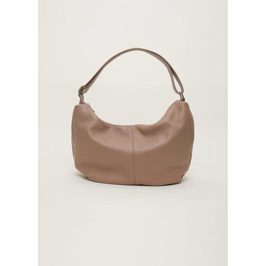 Phase Eight Leather Shopper Bag - Putty White - Beales department store