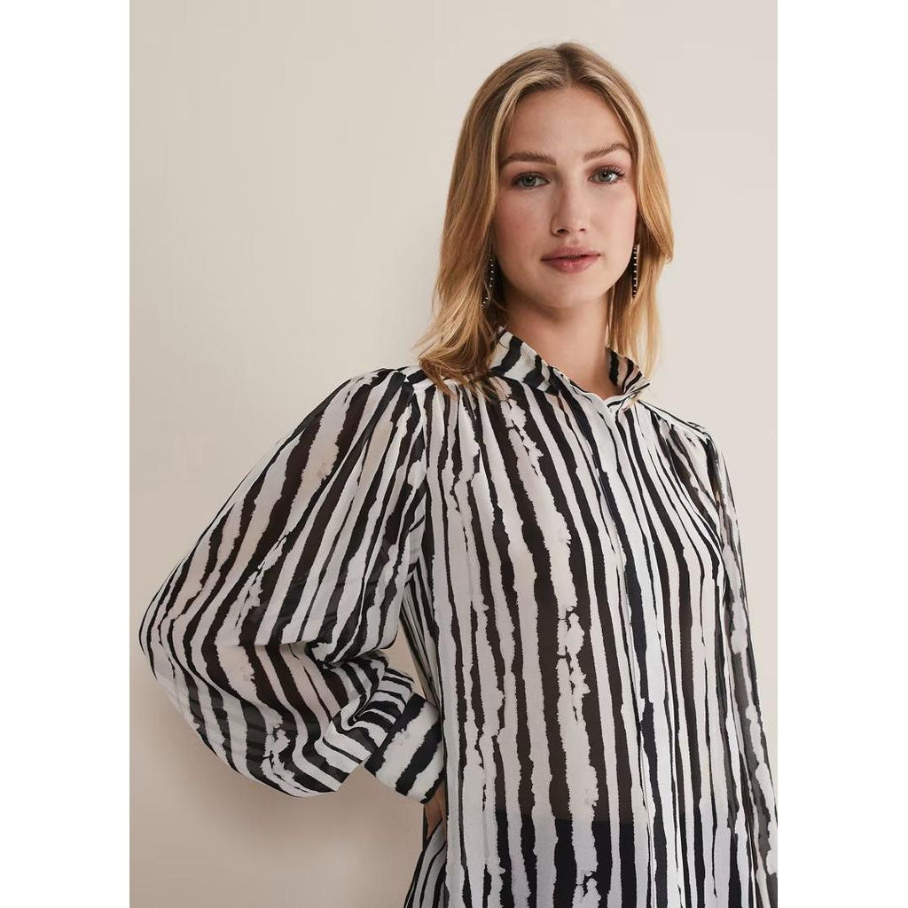 Phase Eight Leinani Mark Making Print Blouse - Black/Multi - Beales department store