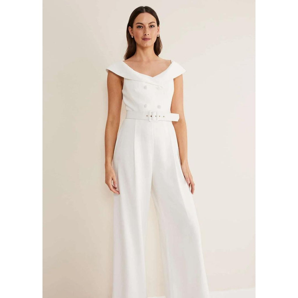 Phase Eight Liberty Tux Jumpsuit - Ivory - Beales department store
