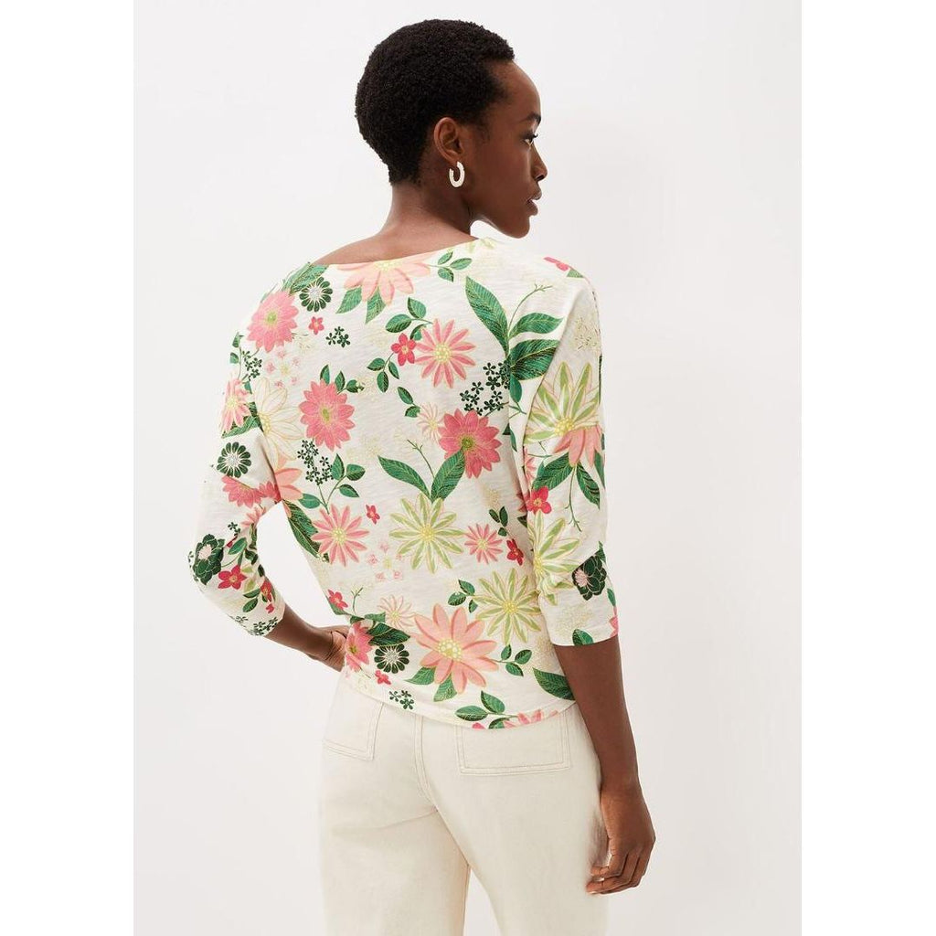 Phase Eight Lily Floral Print Top - Ivory/Multi - Beales department store