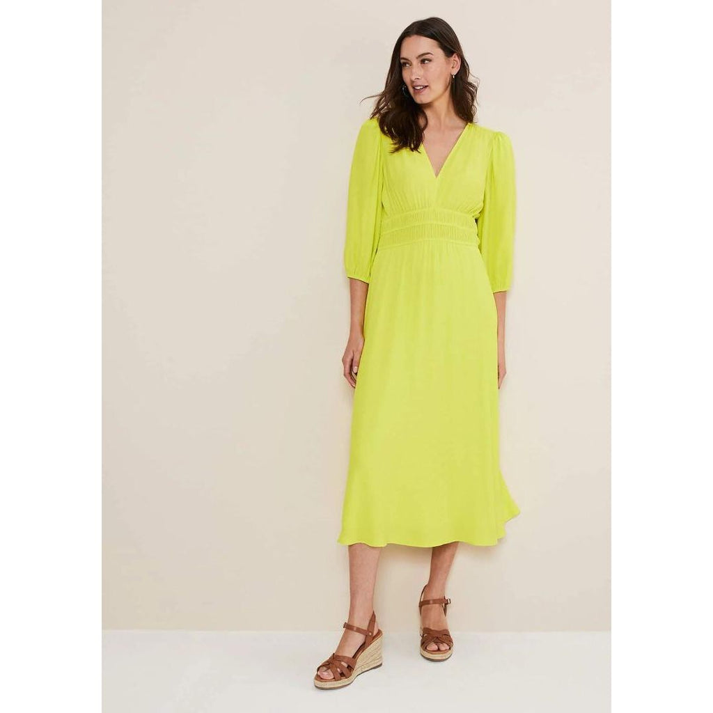 Phase Eight Lina Lime A Line Midi Dress - Lime - Beales department store