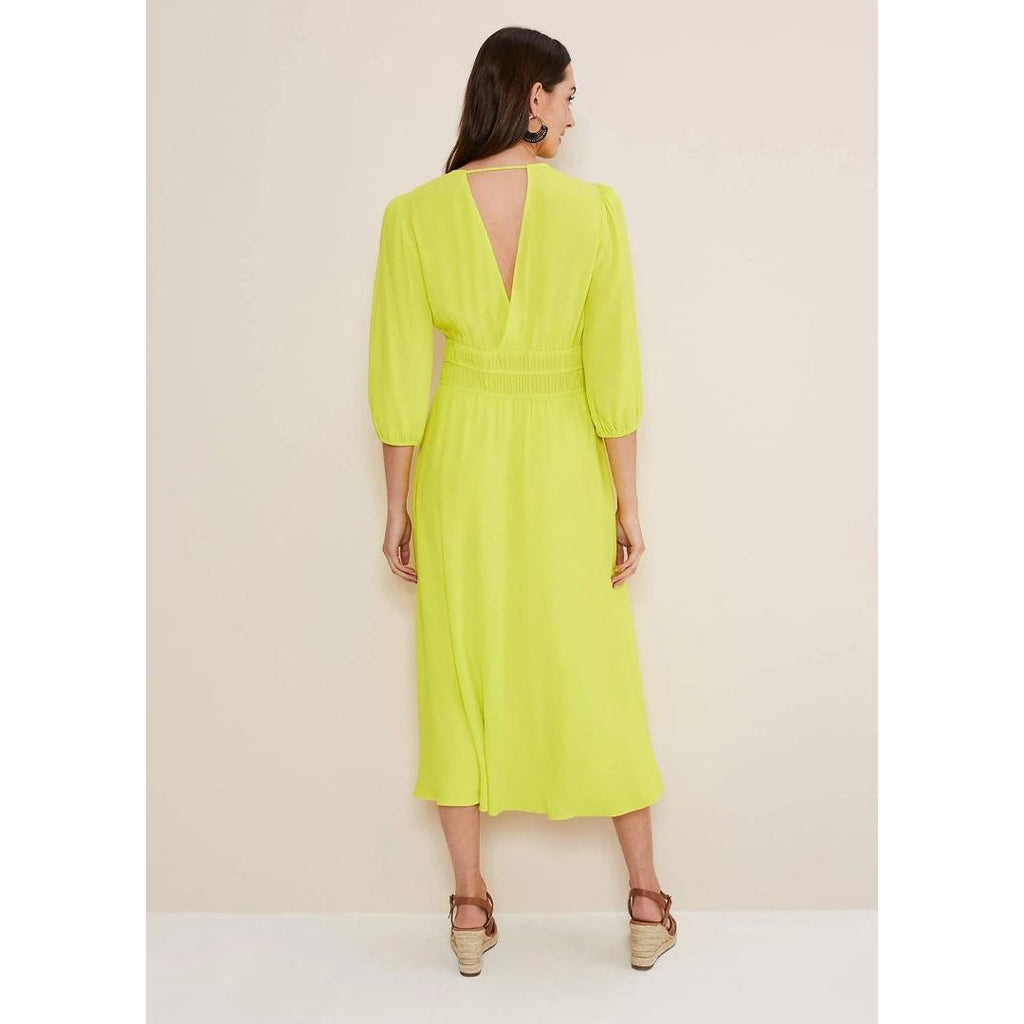 Phase Eight Lina Lime A Line Midi Dress - Lime - Beales department store