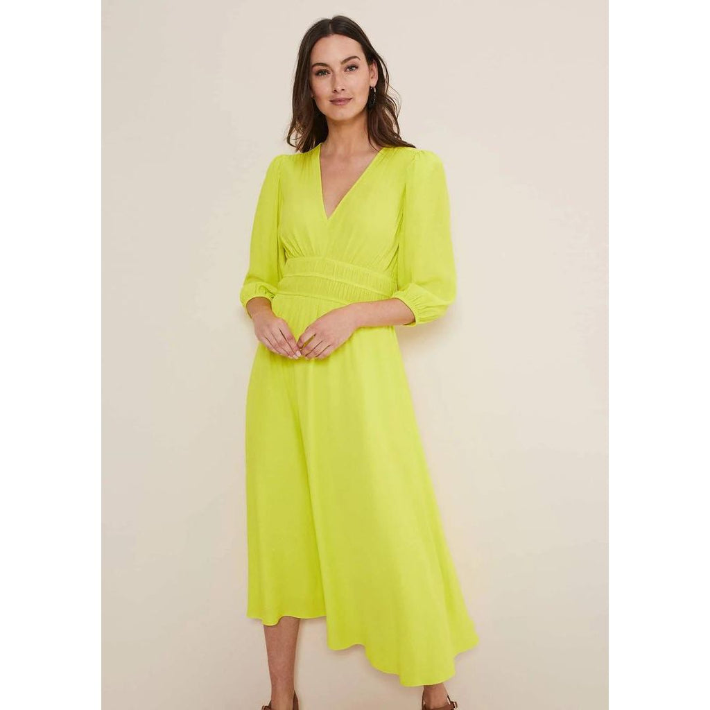 Phase Eight Lina Lime A Line Midi Dress - Lime - Beales department store