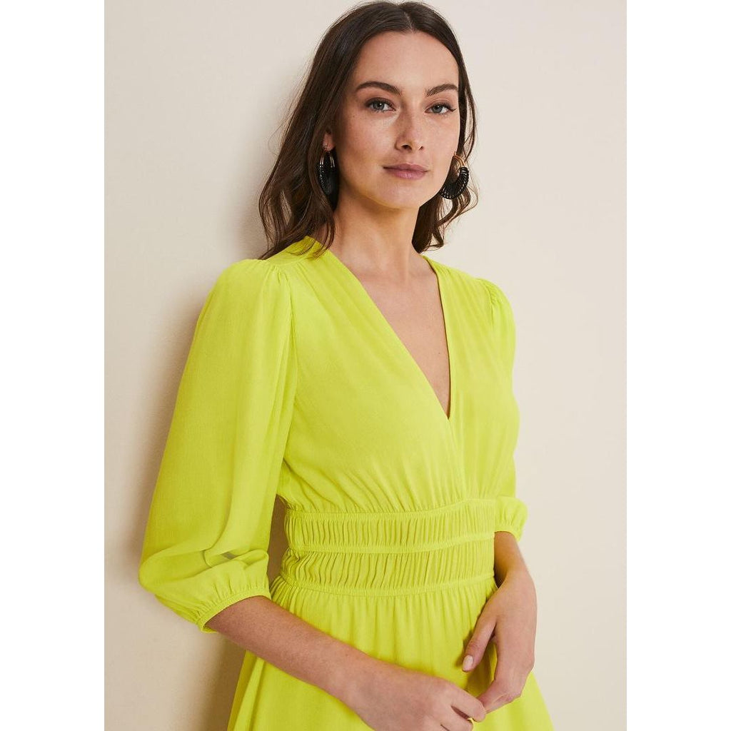 Phase Eight Lina Lime A Line Midi Dress - Lime - Beales department store