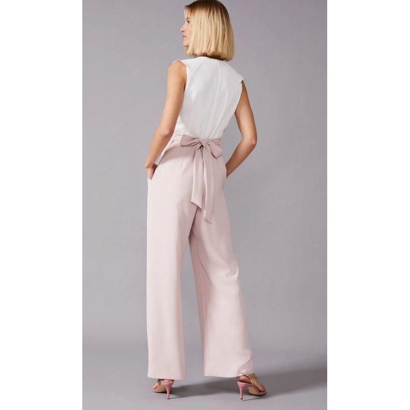Phase Eight Linda Frill Jumpsuit - Ivory/Antique Rose - Beales department store