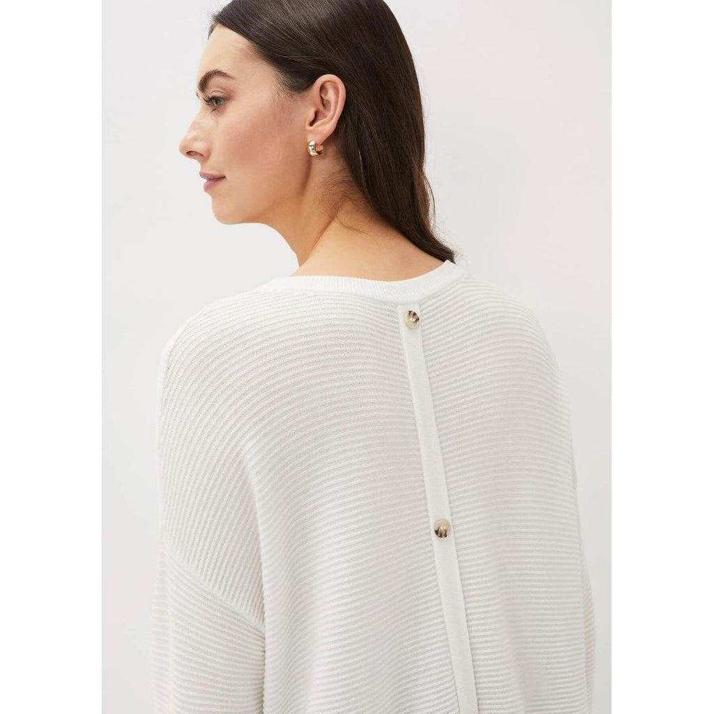 Phase Eight Lisha Ribbed Knit Jumper - Ivory - Beales department store