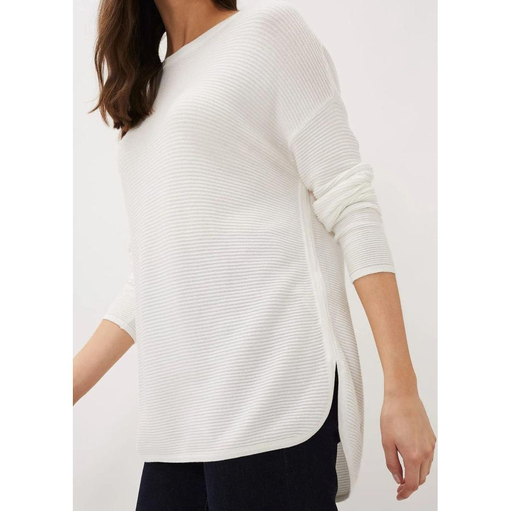 Phase Eight Lisha Ribbed Knit Jumper - Ivory - Beales department store