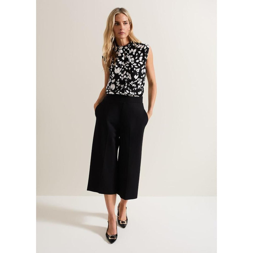 Phase Eight Lori Black Ponte Culottes - Black - Beales department store