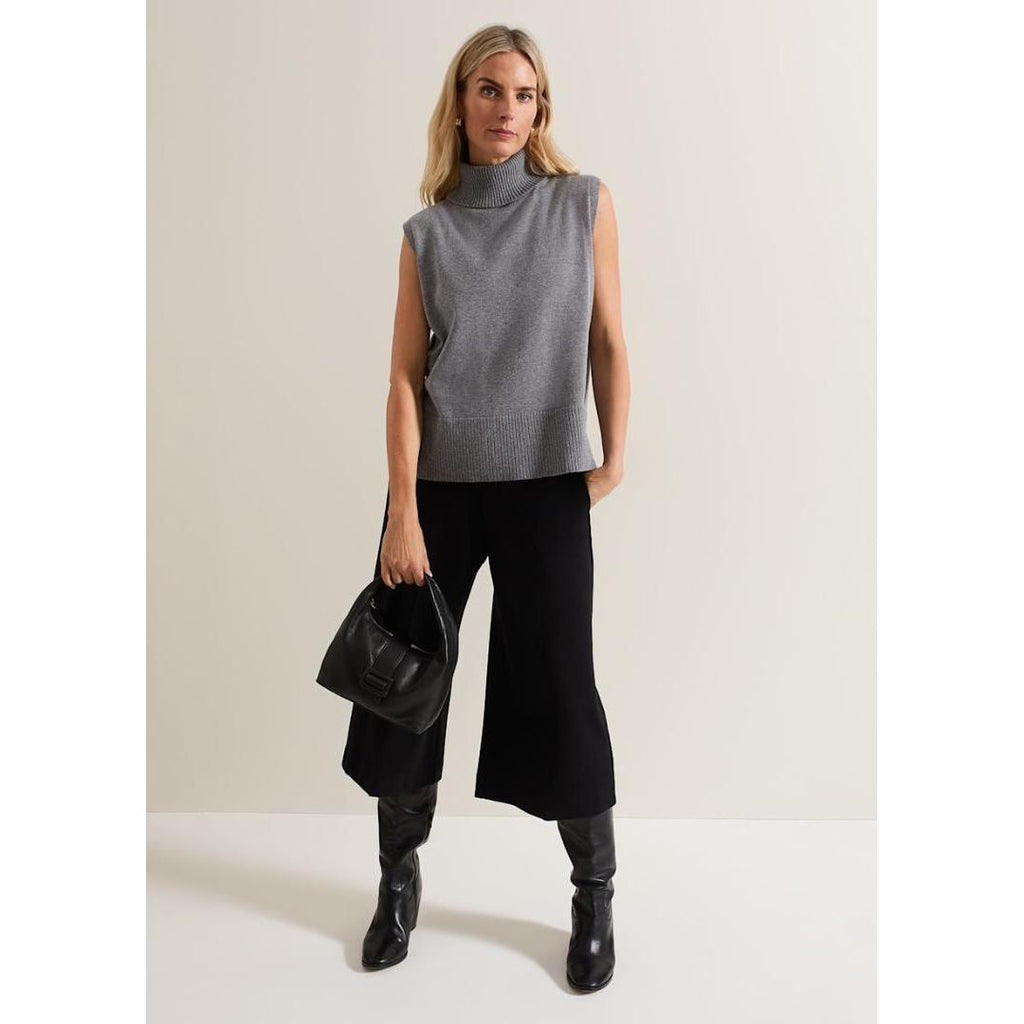 Phase Eight Lori Black Ponte Culottes - Black - Beales department store