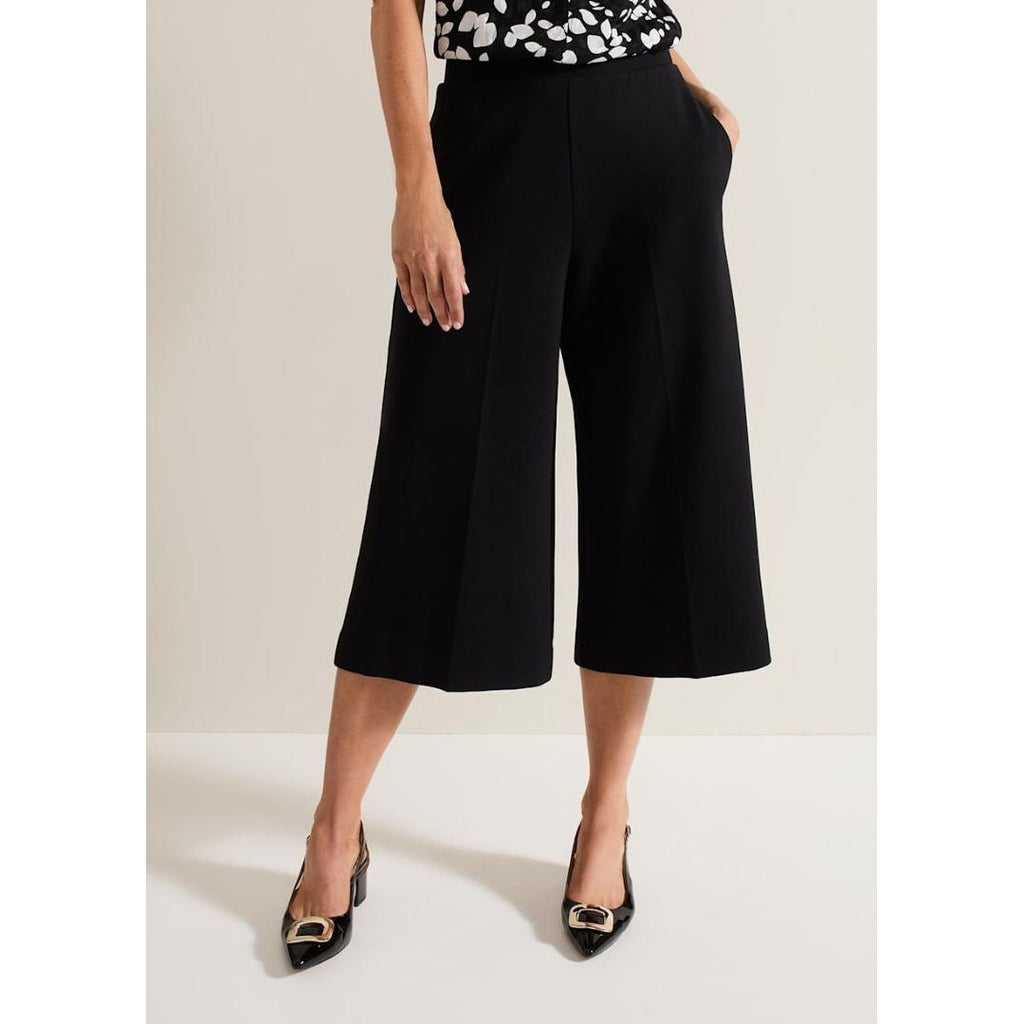 Phase Eight Lori Black Ponte Culottes - Black - Beales department store