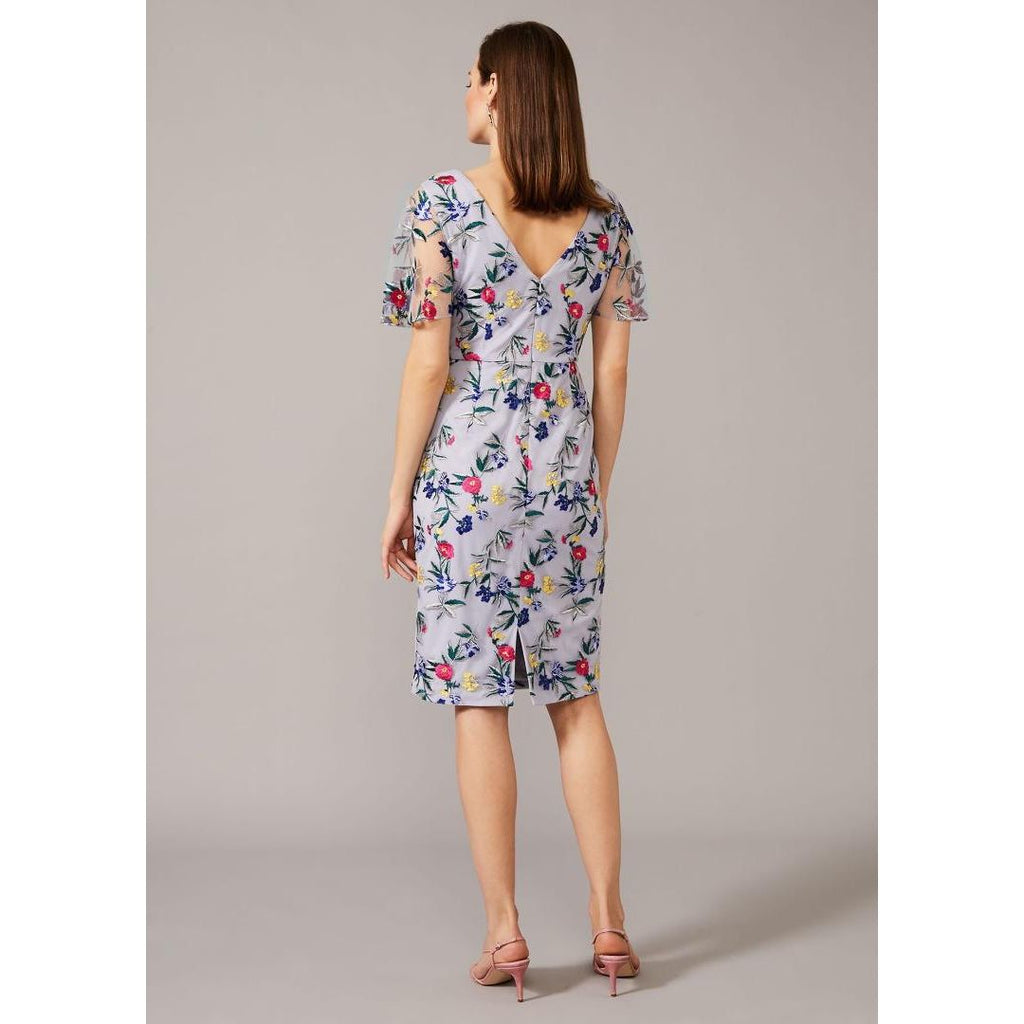 Phase Eight Lorie Embroidered Dress - Lavender - Beales department store